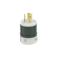 Leviton 15A Locking Plug 2P 3W 125Vac L5-15P Bk/Wt 4720-C